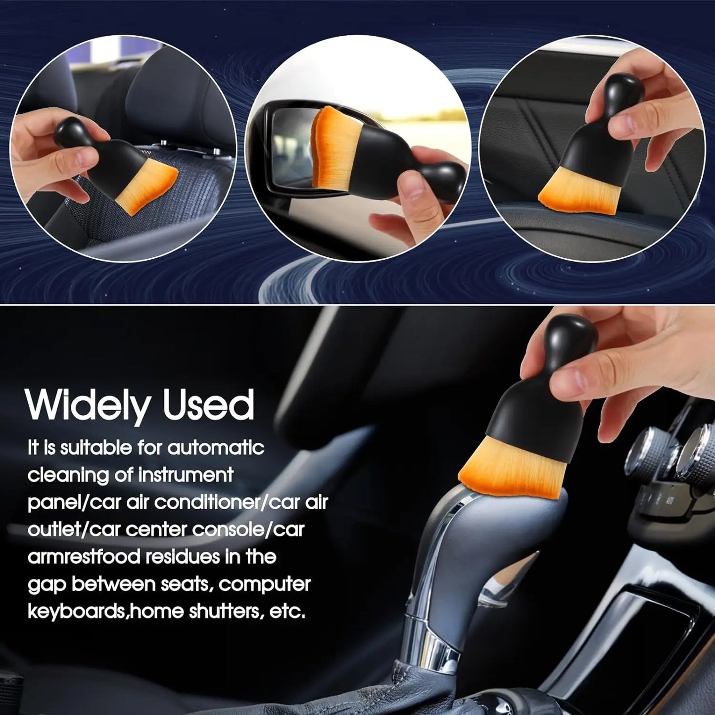 Car Interior Care Brush Air Conditioner Air Outlet Cleaning Brush Ultra Soft Auto Detailing Tool Car Gap Dust Removal Brush